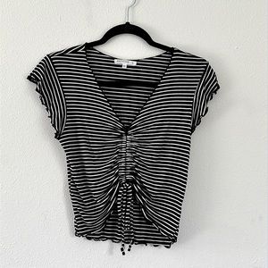 Anti star Navy and white Adjustable Crop Top Size Lrg